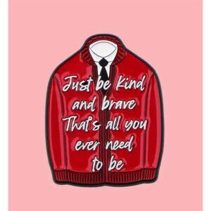 JUST BE KIND Mister Rogers Cardigan Sweater Enamel Pin NEW NWOT